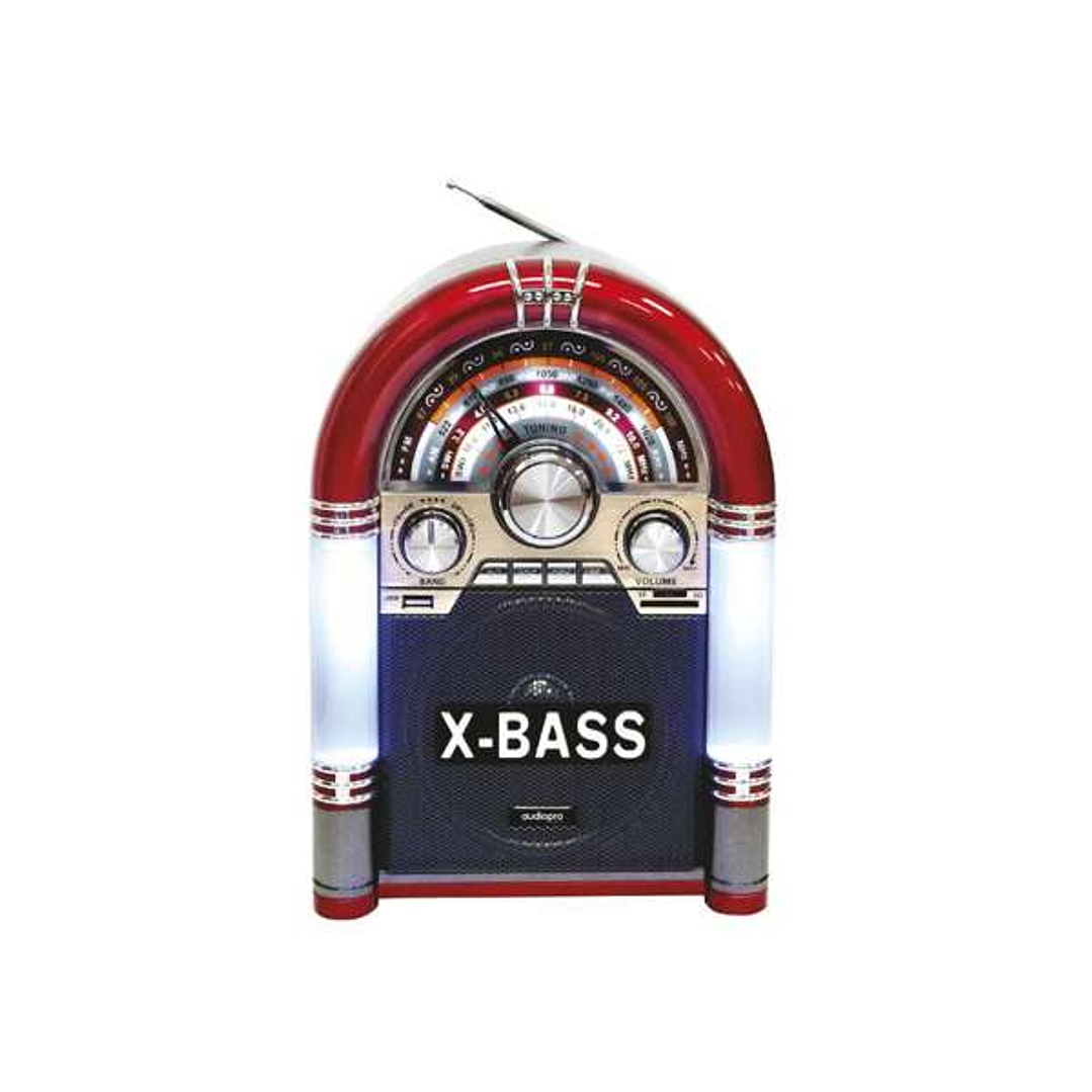 RADIO AUDIOPRO ROCKOLA GRANDE FM DE 3 BANDAS /BT/USB/SD/BATERIA RECARGABLE 2