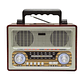 RADIO AUDIOPRO RETRO PORTATIL BT/ FM/USB/SD/ENTRADA AUX 3.5/ RECARGABLE. - Miniatura 2