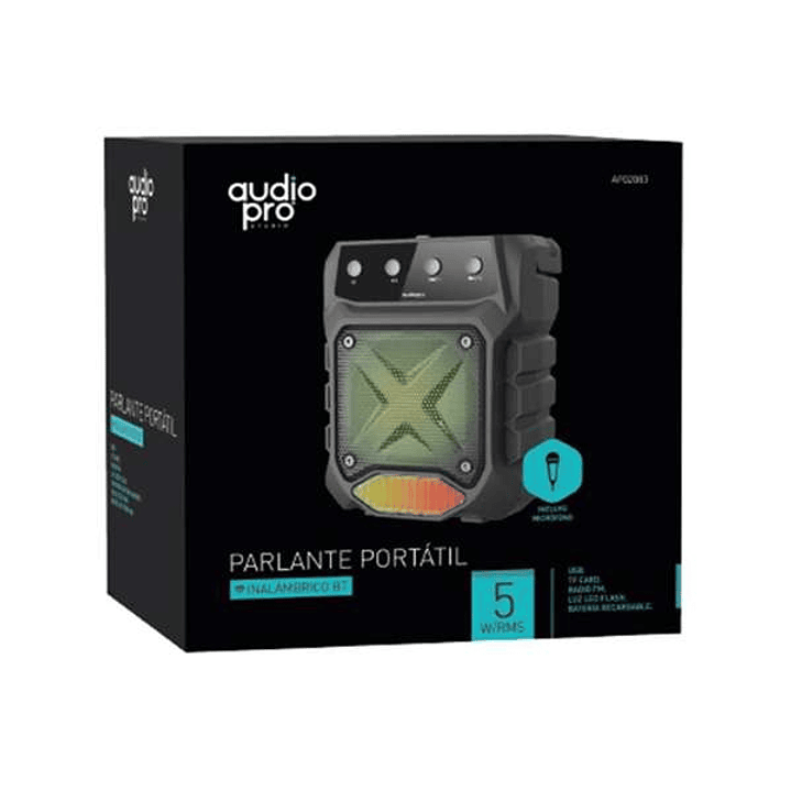PARLANTE AUDIOPRO PORTATIL BT CON USB/SD/BATERIA RECARGABLE. BLACK 1