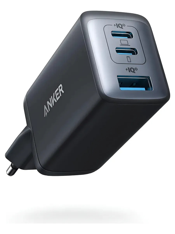 Cargador Anker GaN 65W – 3 Puertos USB-C | Potencia para Notebook y Smartphone 1