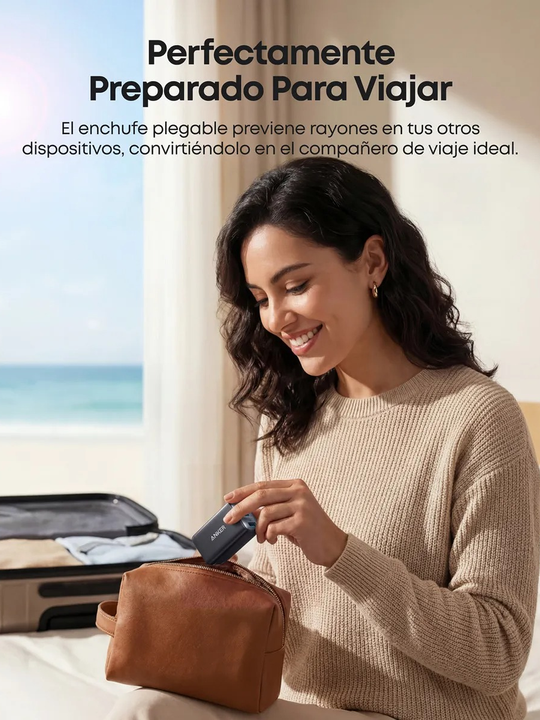 Cargador Anker GaN 65W – 3 Puertos USB-C | Potencia para Notebook y Smartphone 8