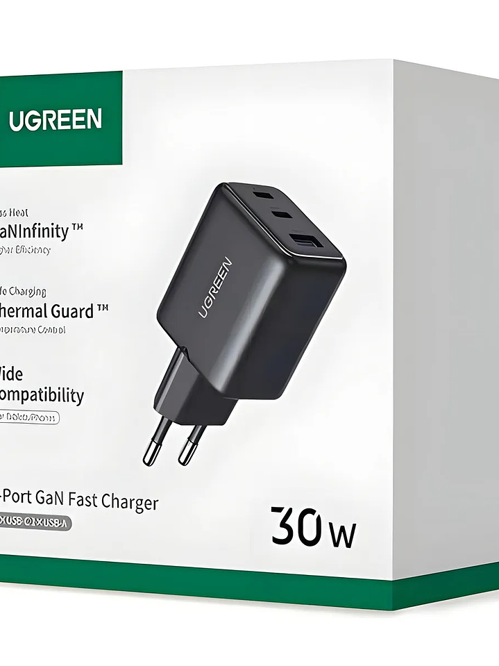 Cargador Ugreen GaN 30W USB-C | Carga Rápida Power Delivery 6
