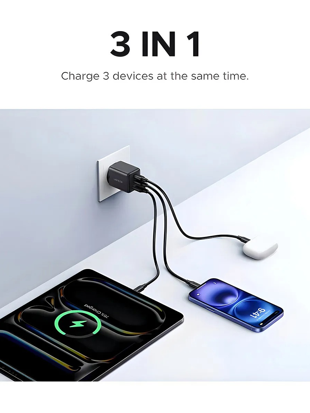 Cargador Ugreen GaN 30W USB-C | Carga Rápida Power Delivery 2