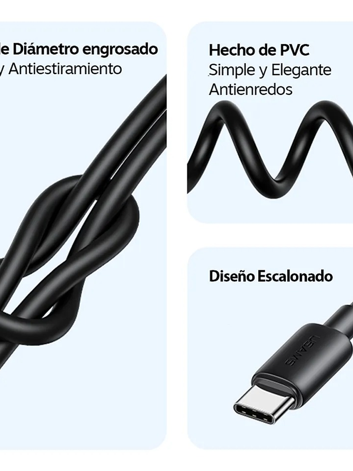Cable Usams USB-C | Datos y Carga 2