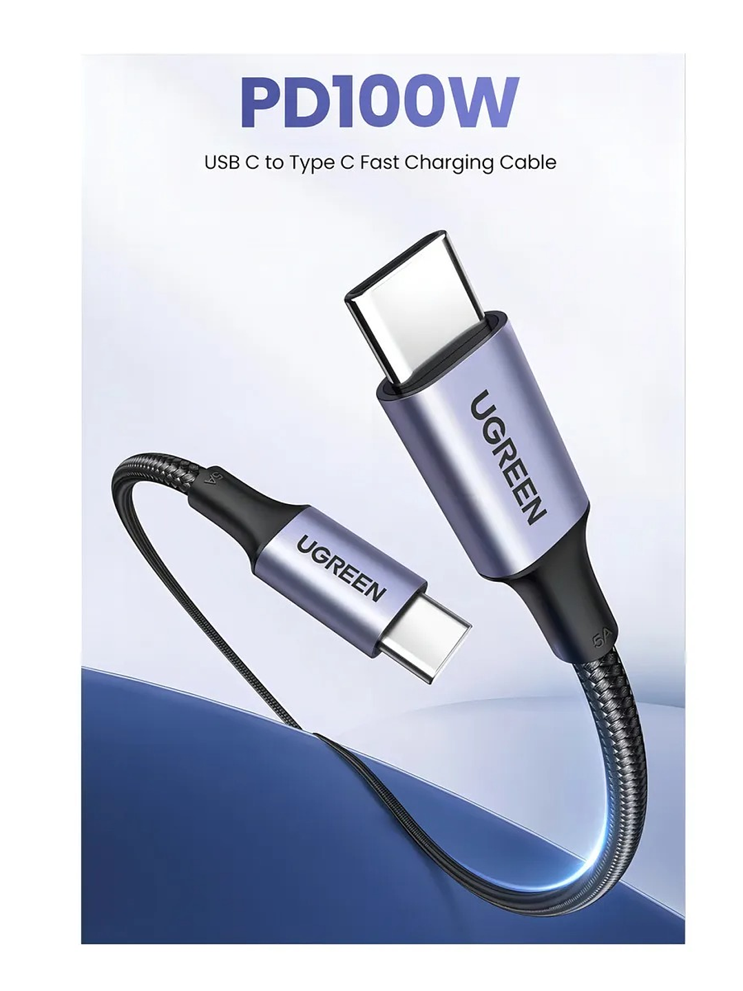 Cable Ugreen USB-C a USB-C 100W 1 m | Carga Rápida 3