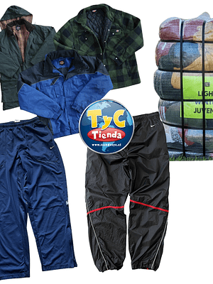 Fardo 20 kg Cortavientos y pantalon nylon talla grande