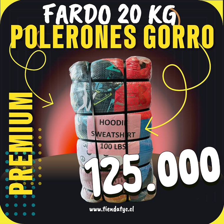 Fardo Polerones con Gorro 20 KG 2