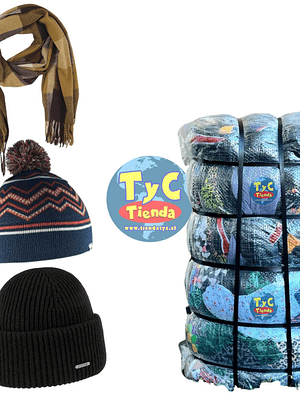Fardo gorros de lanas y bufandas 45kg