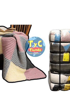 Fardo frazadas Mantas tejidas Crochet lana Pieceras cobertores