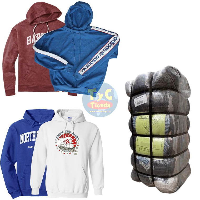 Fardo polerones con gorro 45Kg premium 2