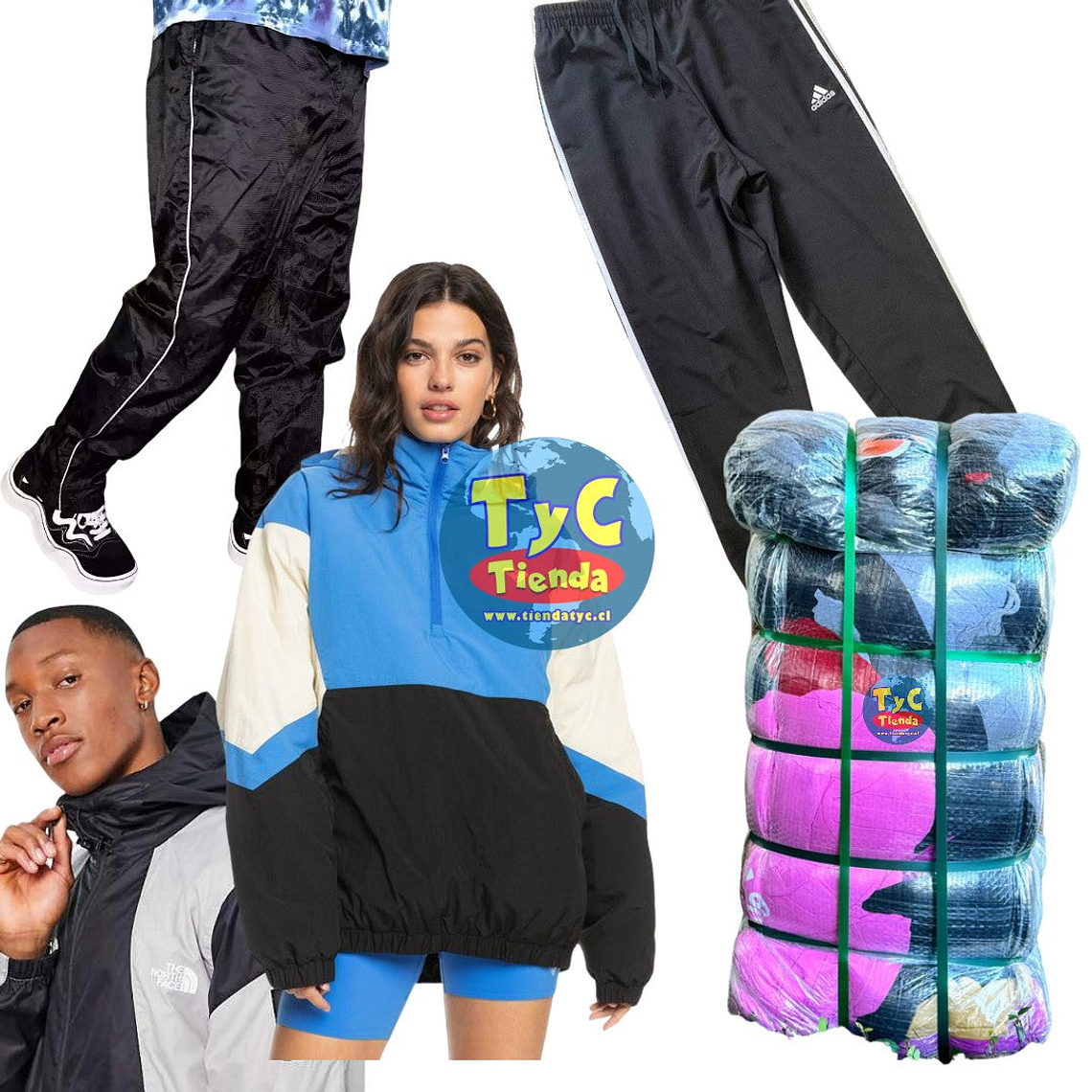 Fardo Cortavientos  pantalones tallas grandes 40kg 2