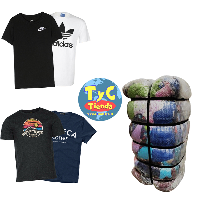 Fardo poleras hombre premium 45kg 2