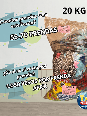 OFERTA Fardo Pijamas patitas Adultos 20KG