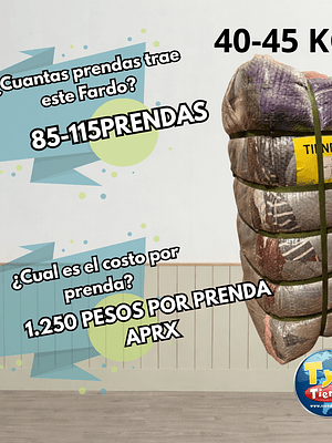 Fardo polerones sin gorro 40 kg premium