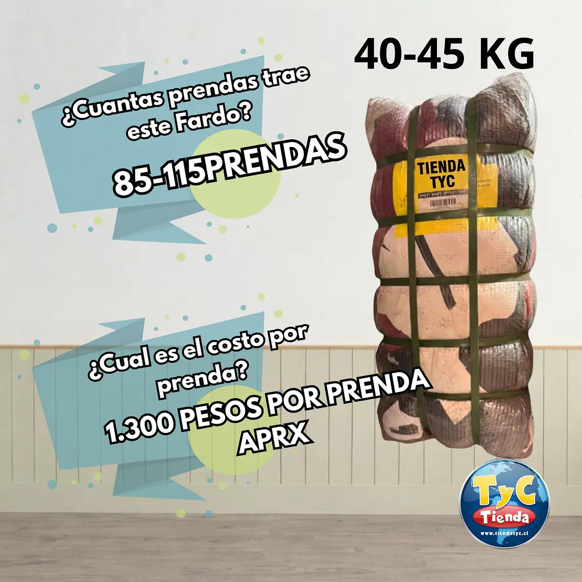 Fardo Polerones con cierre premium 40kg 2