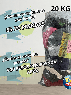 Fardo Polerones con Gorro Segunda 20 KG