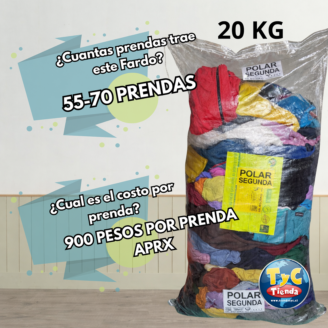 Fardo polar 20kg segunda calidad 2