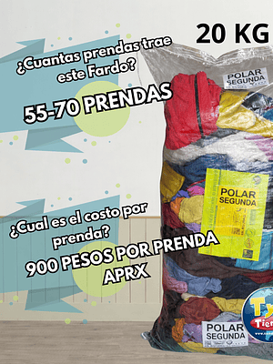 Fardo polar 20kg segunda calidad