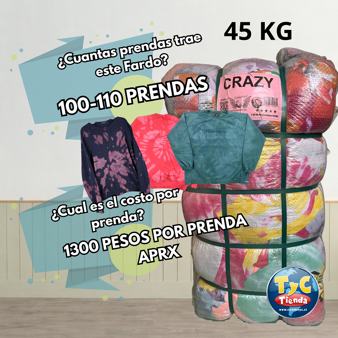 Fardo Polerones Crazy 45 kg  2