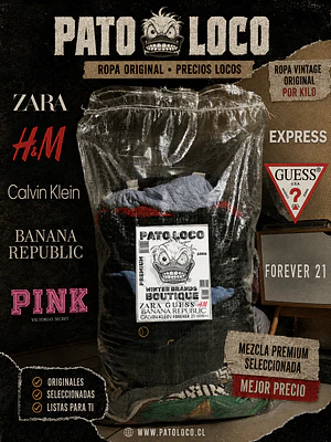 Fardo ZARA CALVIN KLEIN GUESS Marcas Boutique Invierno Premium 20KG