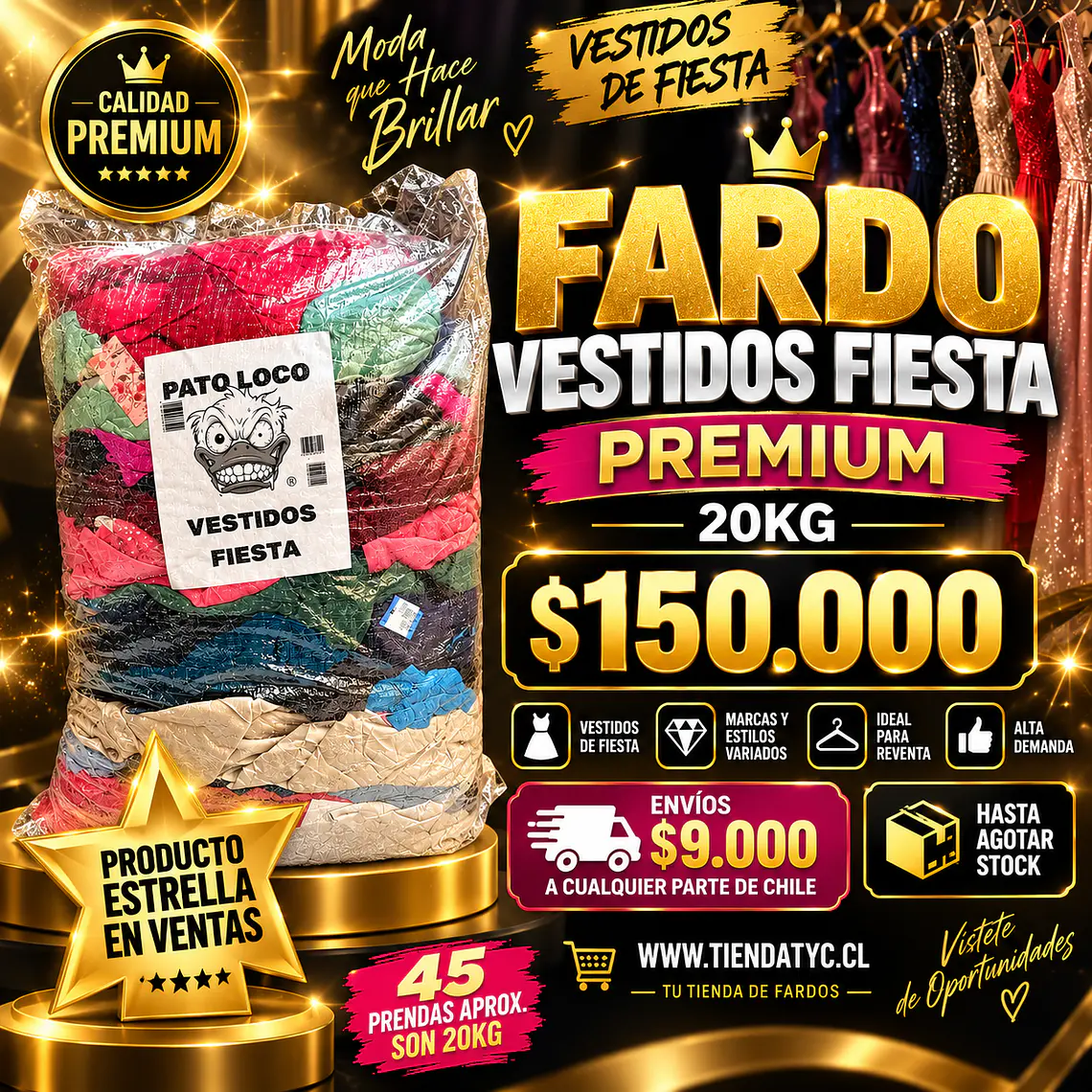 Fardo Vestidos de fiesta Americanos premium 20 kg 2