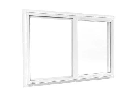 Ventana blanca PVC Línea americana, monorriel.