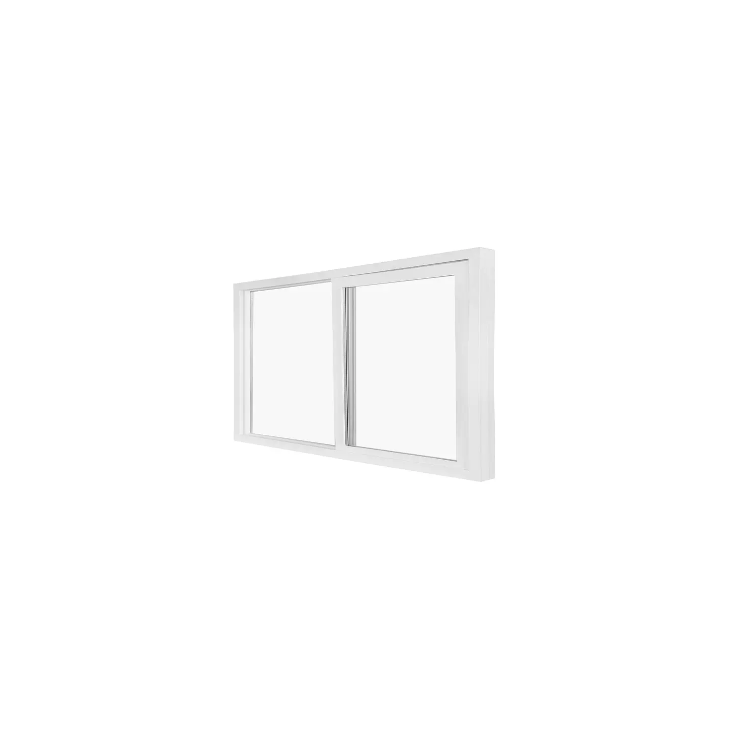 Ventana blanca PVC Línea americana, monorriel. 2
