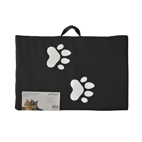 Colchoneta Para Mascota Pequeña Negra 60cm x 39cm X 5cm