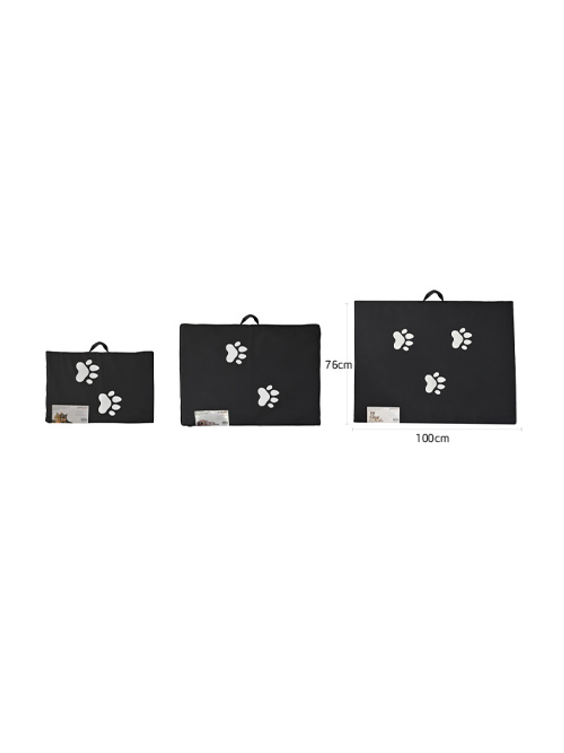 Colchoneta Para Mascota Grande Negra 100cm x 76cm x 5cm 6