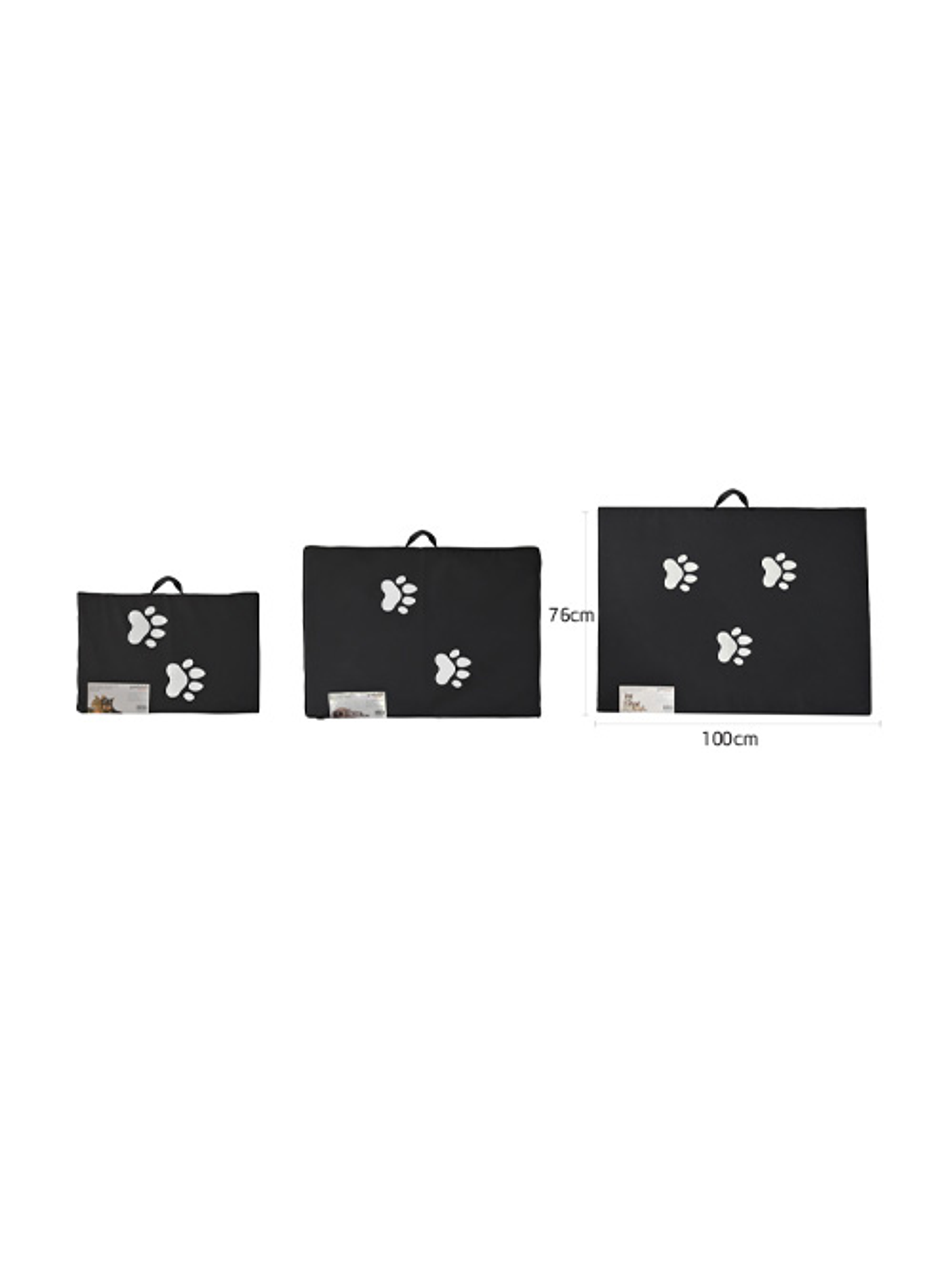 Colchoneta Para Mascota Grande Negra 100cm x 76cm x 5cm 6