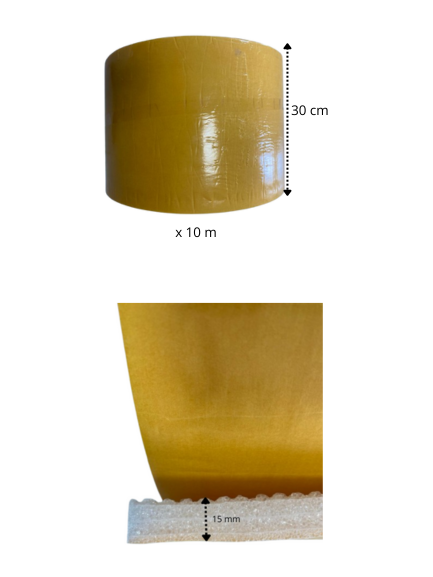 Rollo Espuma Termo Acústica 15mm Blanco + Adhesivo 30cm x 10m  pqte x 2 5