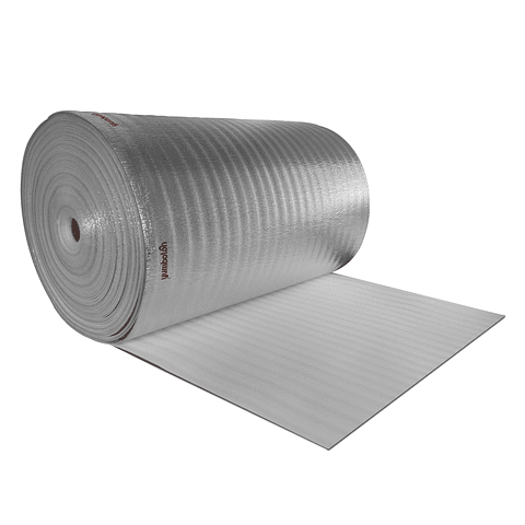Rollo de Espuma 5mm Blanca con Metalizado ,1.22m x 50m (61m²)  