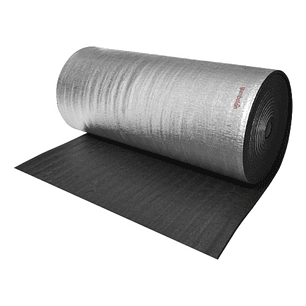 Rollo de Espuma Termo Acústica,10mm Negra con Metalizado ,1.22m x 25m (30,5m²) 