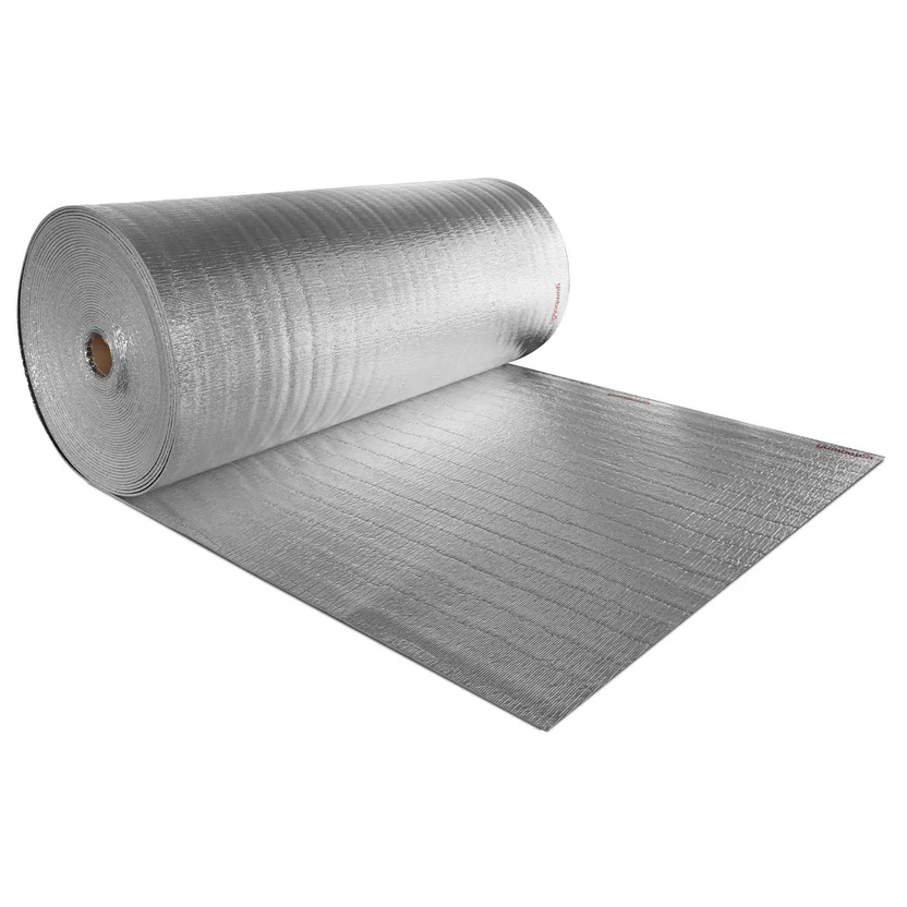 Rollo de Espuma Termo Acústica,5mm Negra con Metalizado ,1.22m x 50m (61 m²)  1