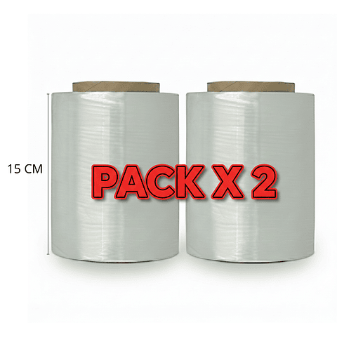 Pack x 2 Stretch Calibre 6 -15 cm Ancho x 350 m Largo- Caja x 12 packs