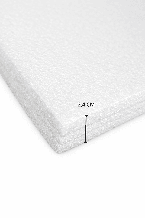 Lámina de Espuma Acústica Blanca 24 mm,1m x 2m (2m²)