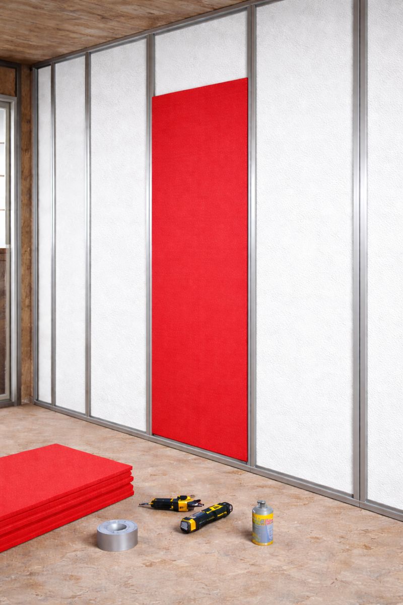 Lámina de Espuma Acústica Roja 30 mm , 1 m x 2 m (2m²) 3