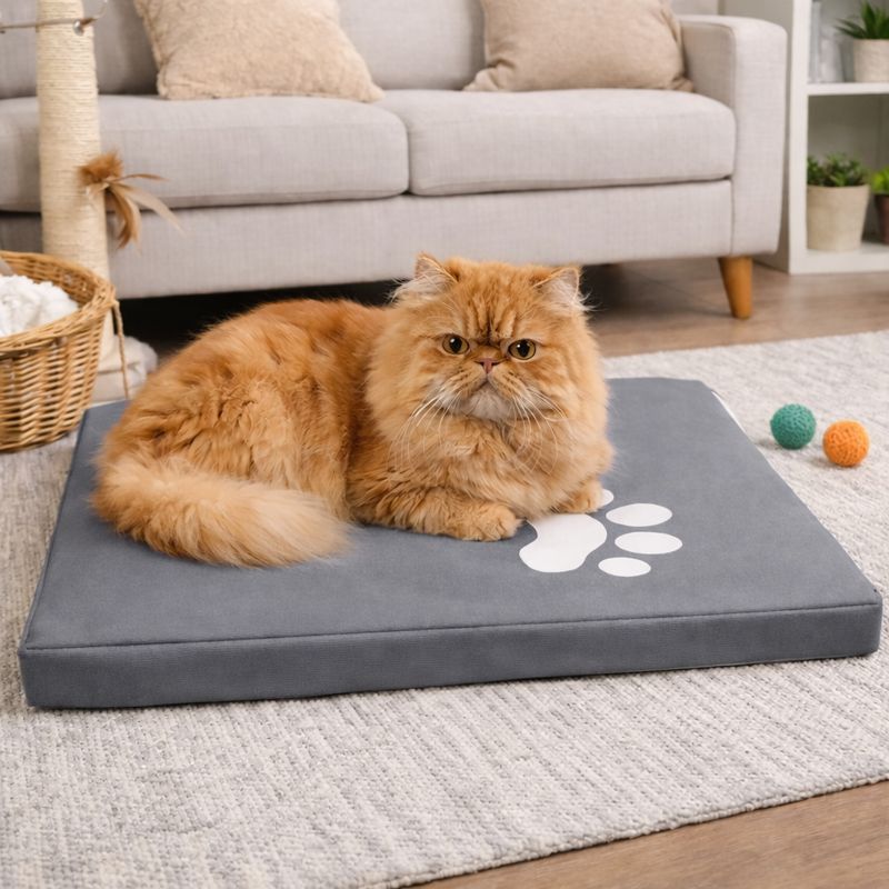 Colchoneta Para Mascota Mediana Gris 84cm x 60cm X 5cm 3