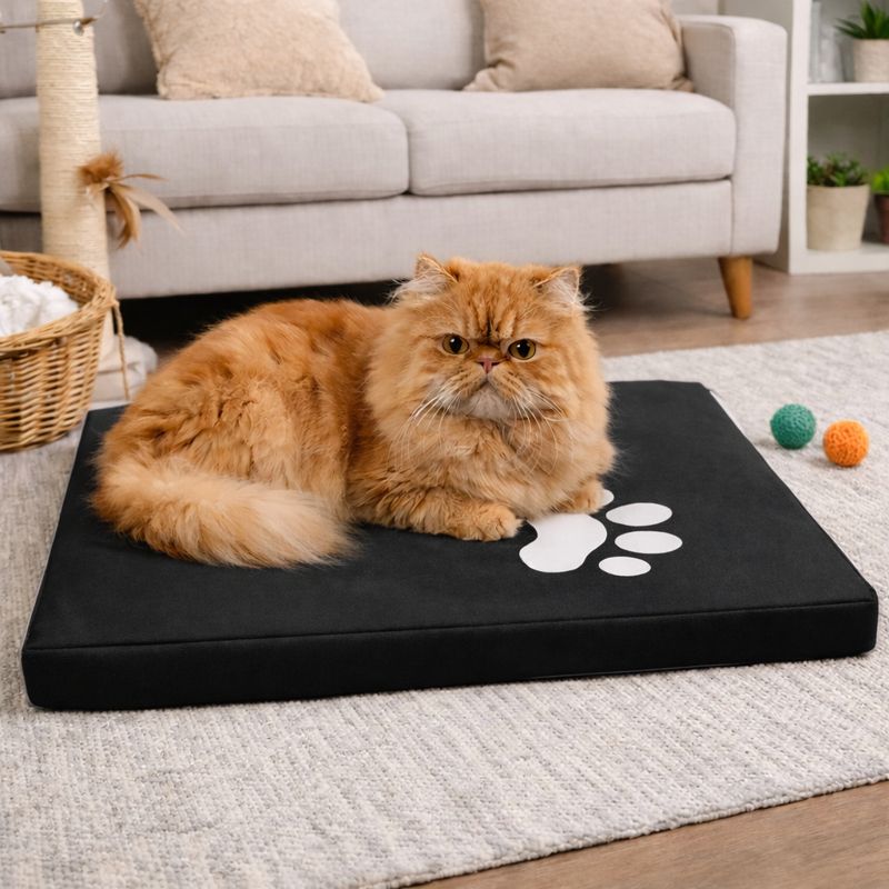 Colchoneta Para Mascota Mediana Negra 84cm x 60cm X 5cm 3