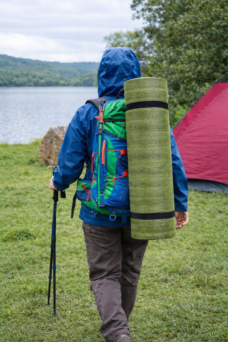 Colchoneta Multiusos  Verde Militar 180cm x 60cm x 1cm 4