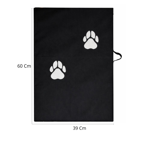 Colchoneta Para Mascota Pequeña Negra 60cm x 39cm X 5cm 1