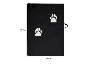 Colchoneta Para Mascota Pequeña Negra 60cm x 39cm X 5cm