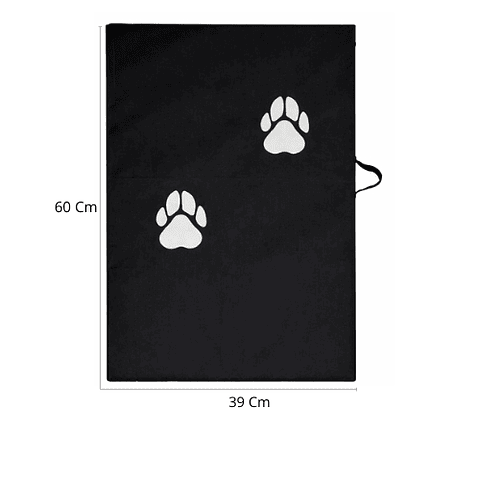Colchoneta Para Mascota Pequeña Negra 60cm x 39cm X 5cm