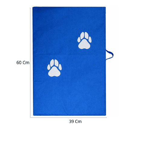 Colchoneta Para Mascota Pequeña Azul 60cm x 39cm X 5cm