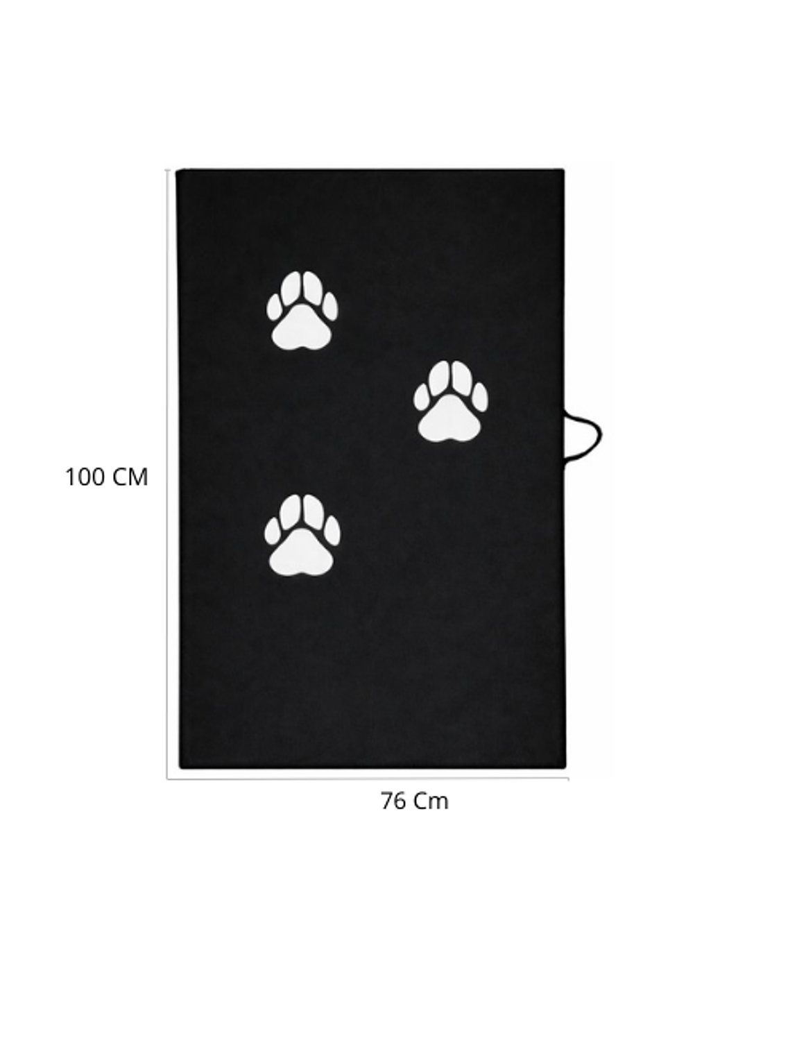 Colchoneta Para Mascota Grande Negra 100cm x 76cm x 5cm 1