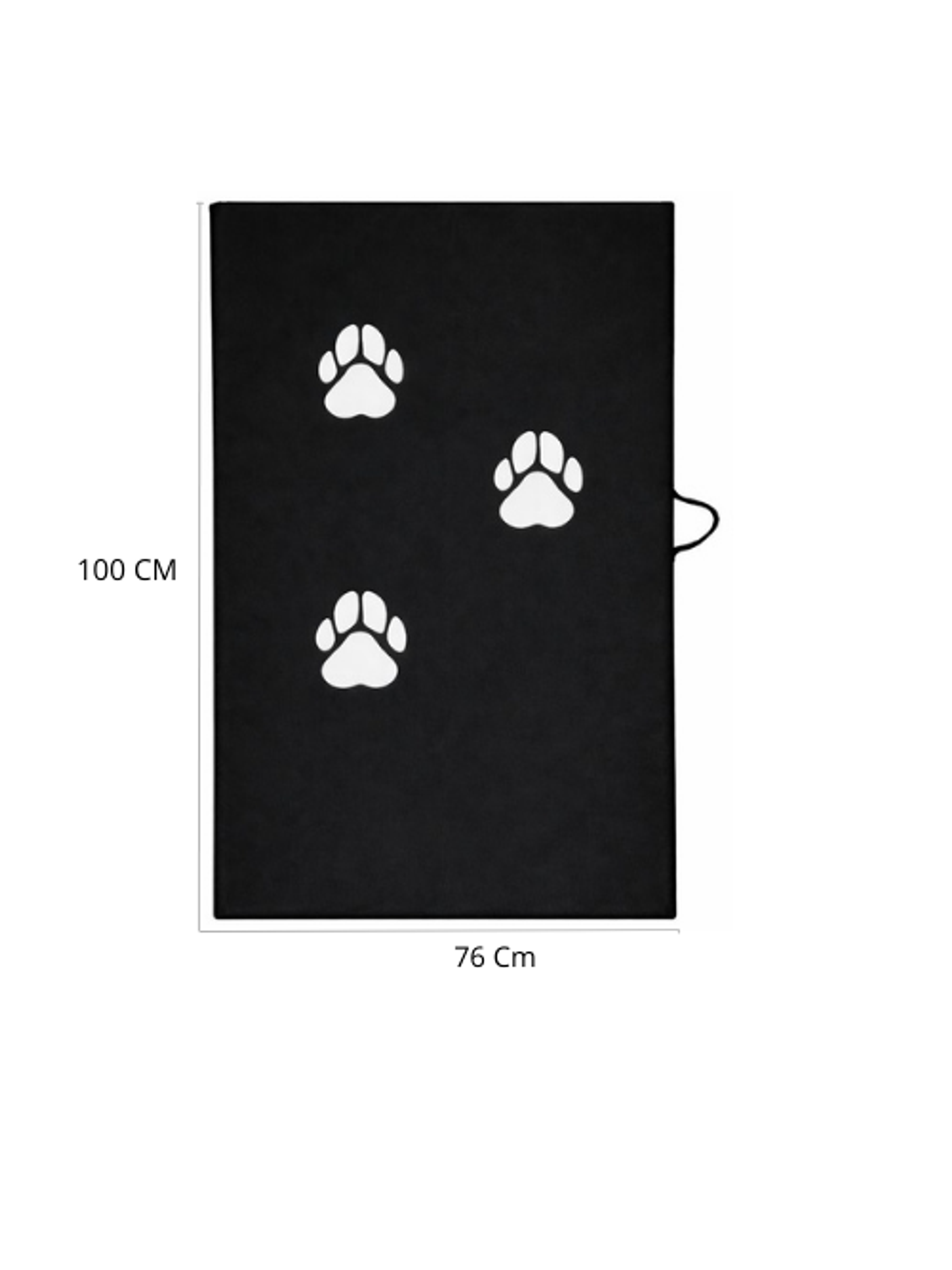 Colchoneta Para Mascota Grande Negra 100cm x 76cm x 5cm 1