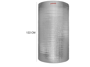 Rollo de Espuma Termo Acústica,10mm Negra con Metalizado ,1.22m x 15m (18.3m²)  