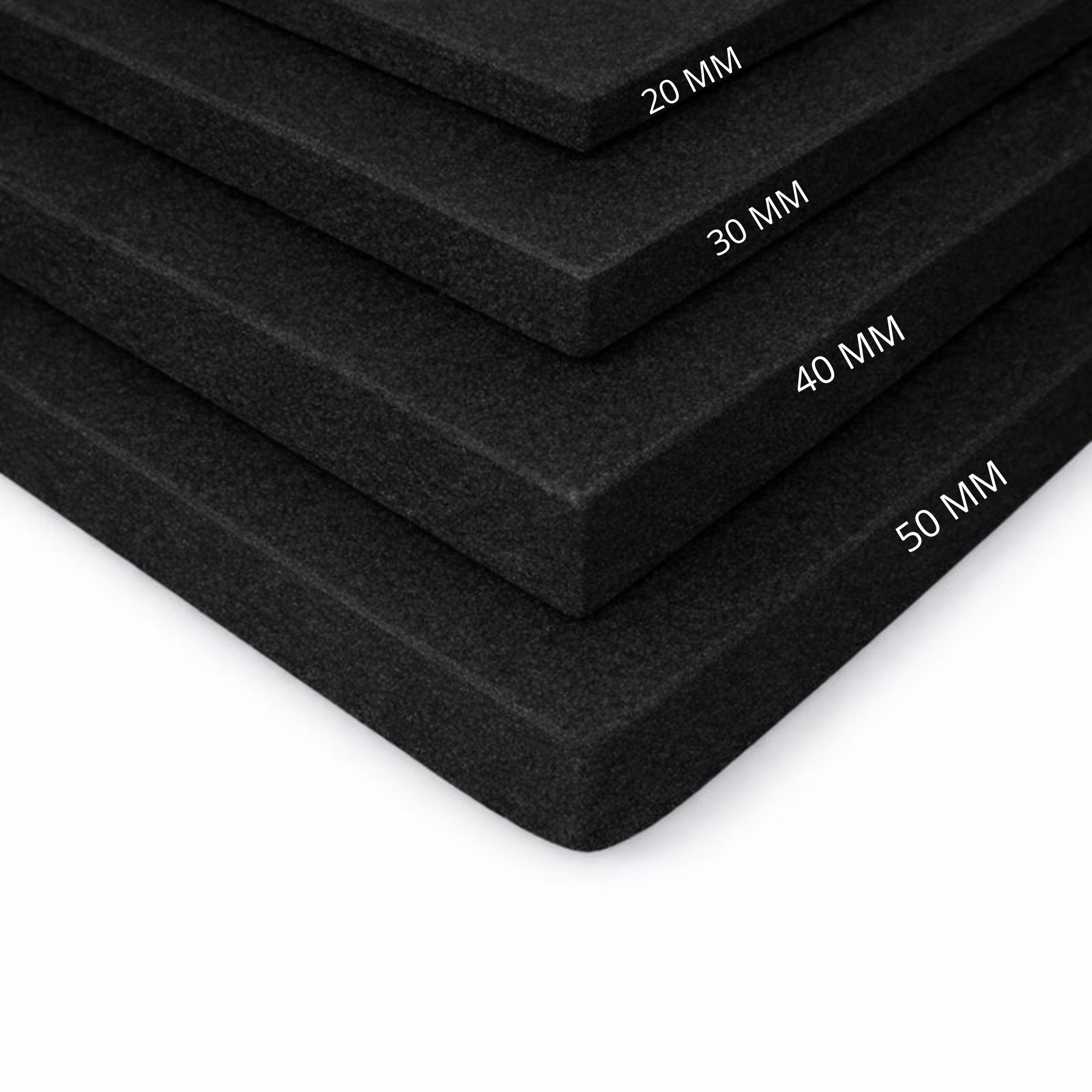 Lámina de Espuma Acústica Negra 50 mm, 1 m x 2 m (8m²) Pack x 4 Unidades 4