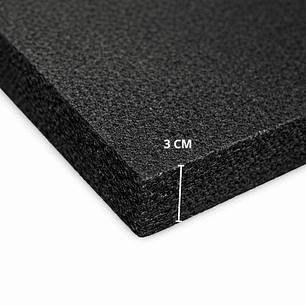 Lámina de Espuma Acústica Negra 30 mm, 1 m x 2 m (2m²)