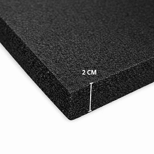 Lámina de Espuma Acústica Negra 20 mm, 1 m x 2 m (2m²)